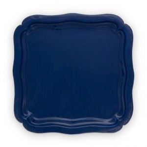 Metal Blue Square Tray