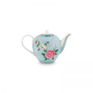 Blushing Birds Blue Large Tea Pot