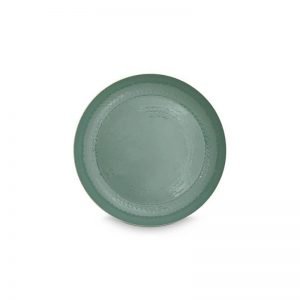 Green / Gold Enamelled Metal Tray