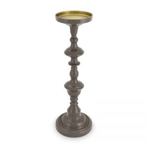 Candle Holder Metal Khaki Large