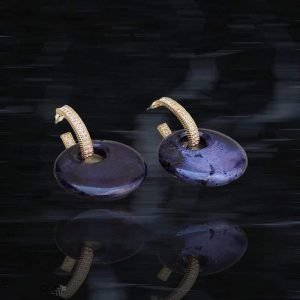 Blue Full Moon Earrings