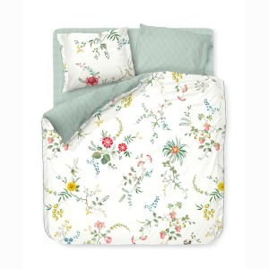 Fleur Grandeur White Duvet Cover
