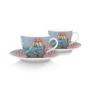 Flower Festival Set of 2 Espresso Cups