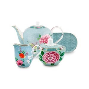 Blushing Birds Blue 4 piece set