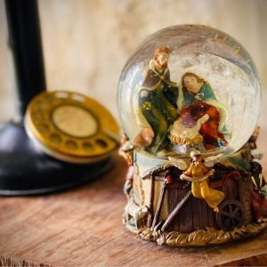 Musical Water Nativity Globe
