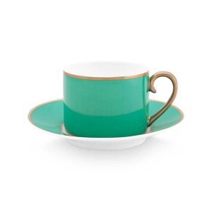 Pip Chique Cup & Saucer Green