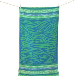 Milos Parl. Blue & Lime Beach Towel