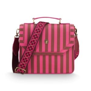 Frances Cross Body Bag Medium Striped Pink