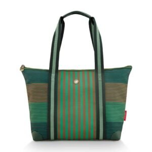 Tilda Tote Bag Medium Striped Green