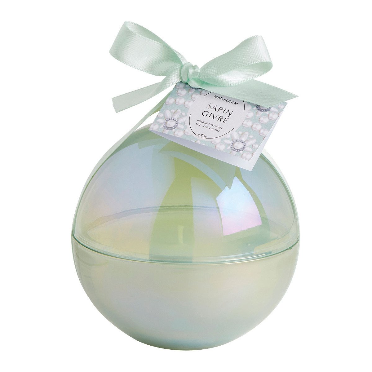 Scented Candle Christmas Bauble 210 g - Sapin Givré