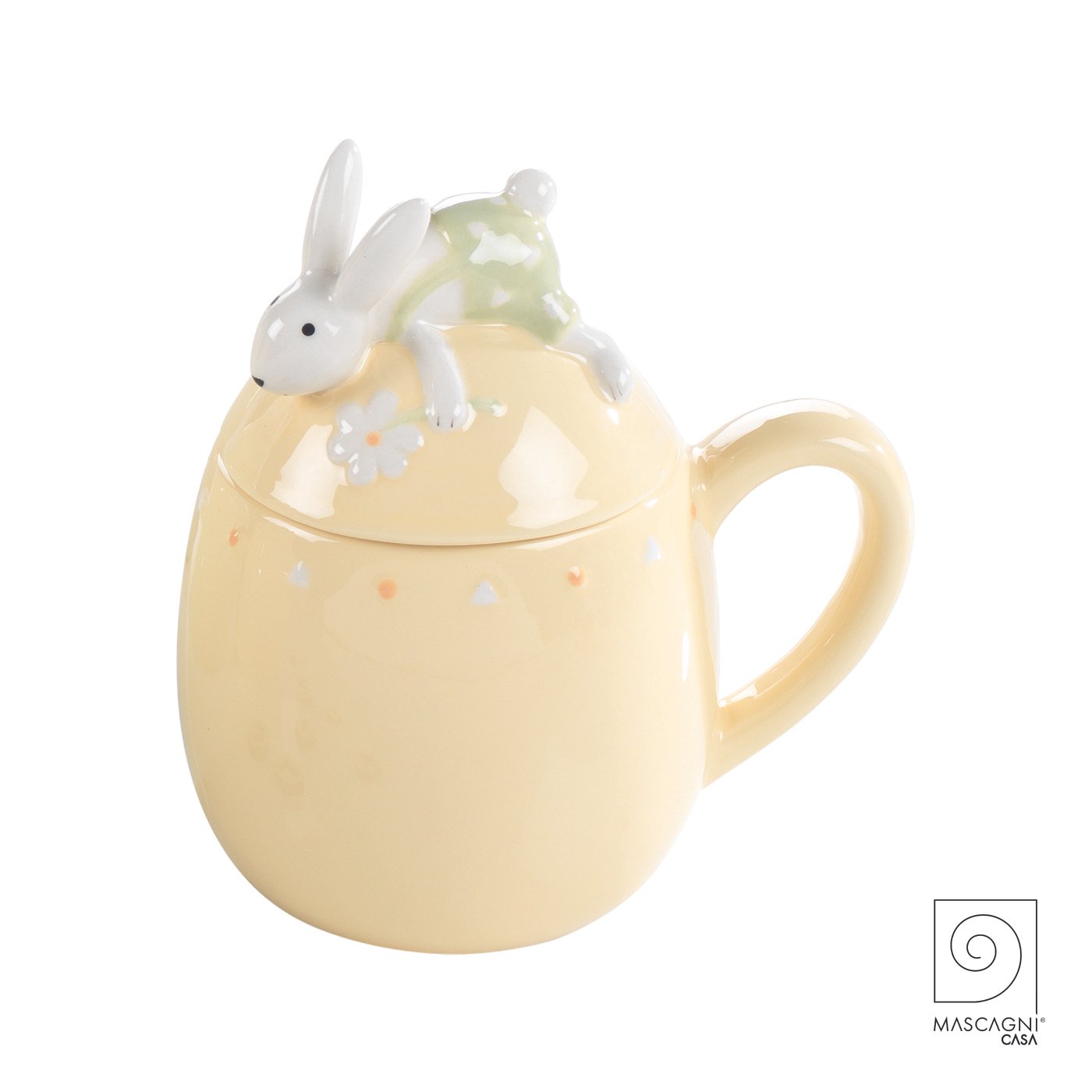 Yellow Bunny Mug with Lid