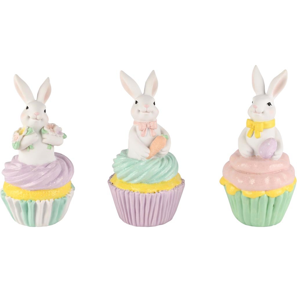 Bunny on cupcake