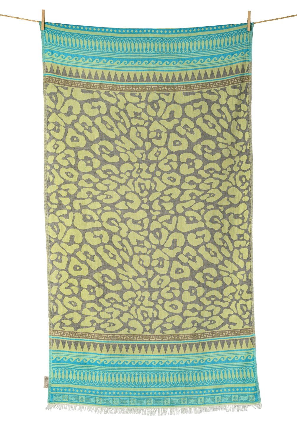 Beach Towel Kastraki Lime & Anthrax & Turq