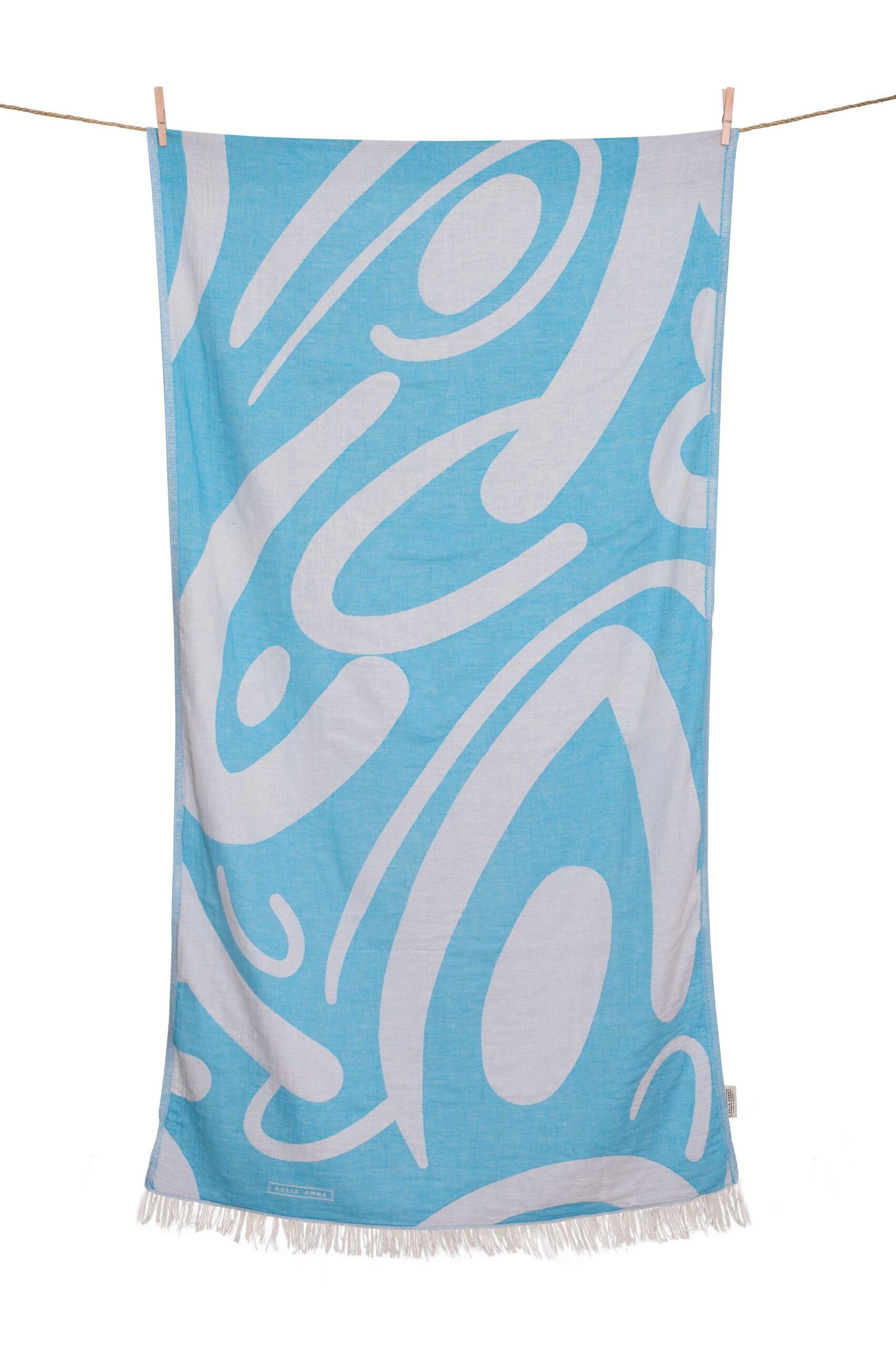 Beach Towel Persefoni Turquoise & Natural