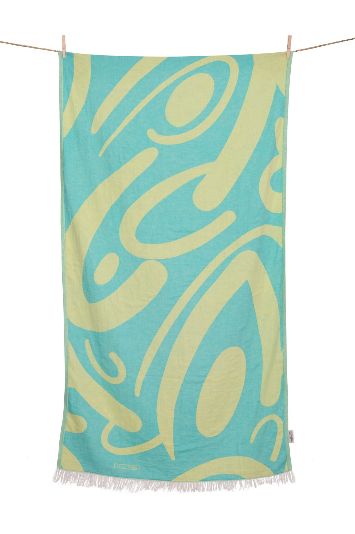 Beach Towel Persefoni Emerald & Yellow