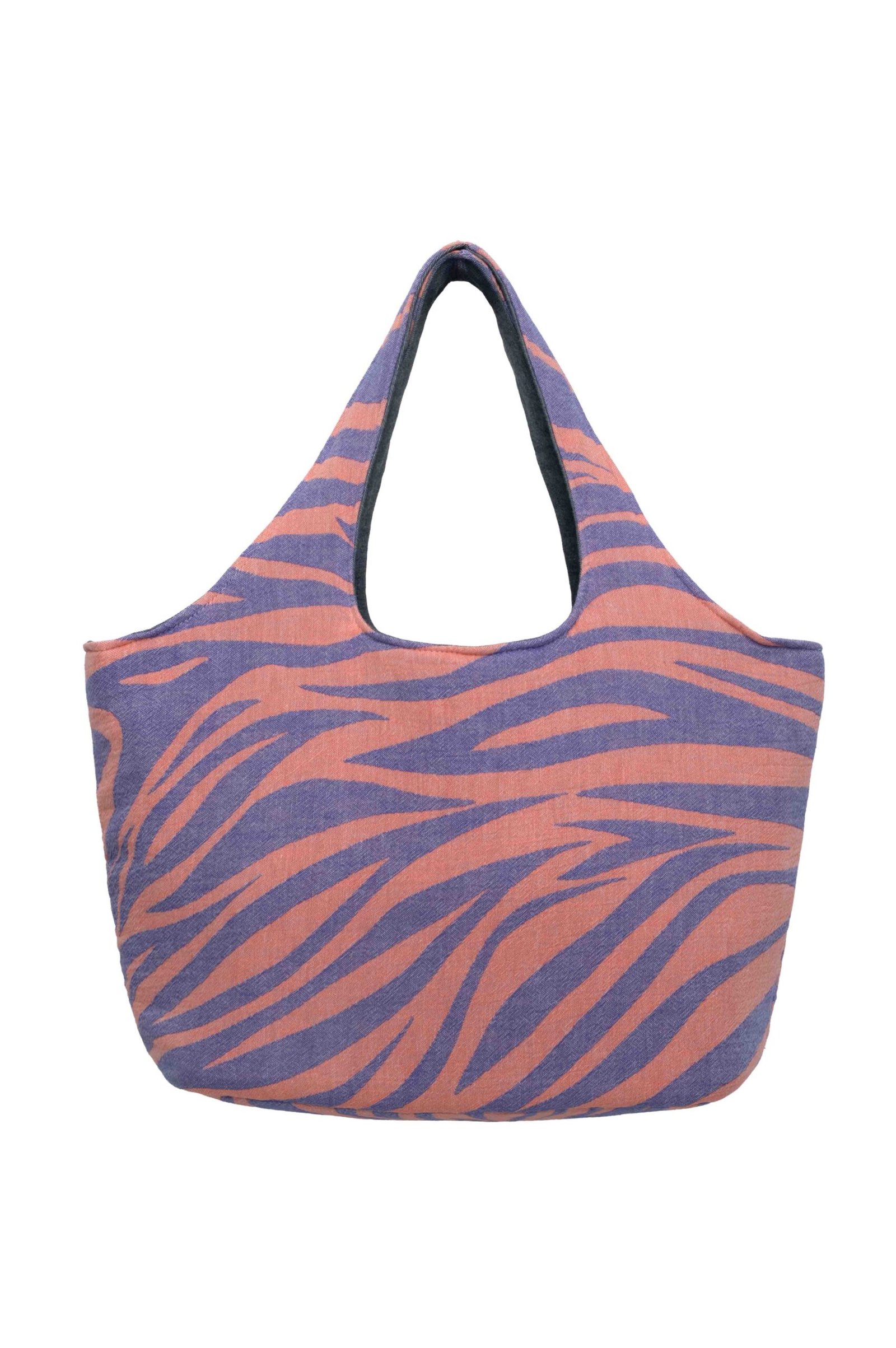 Beach Bag Milos Coral & Purple Elen