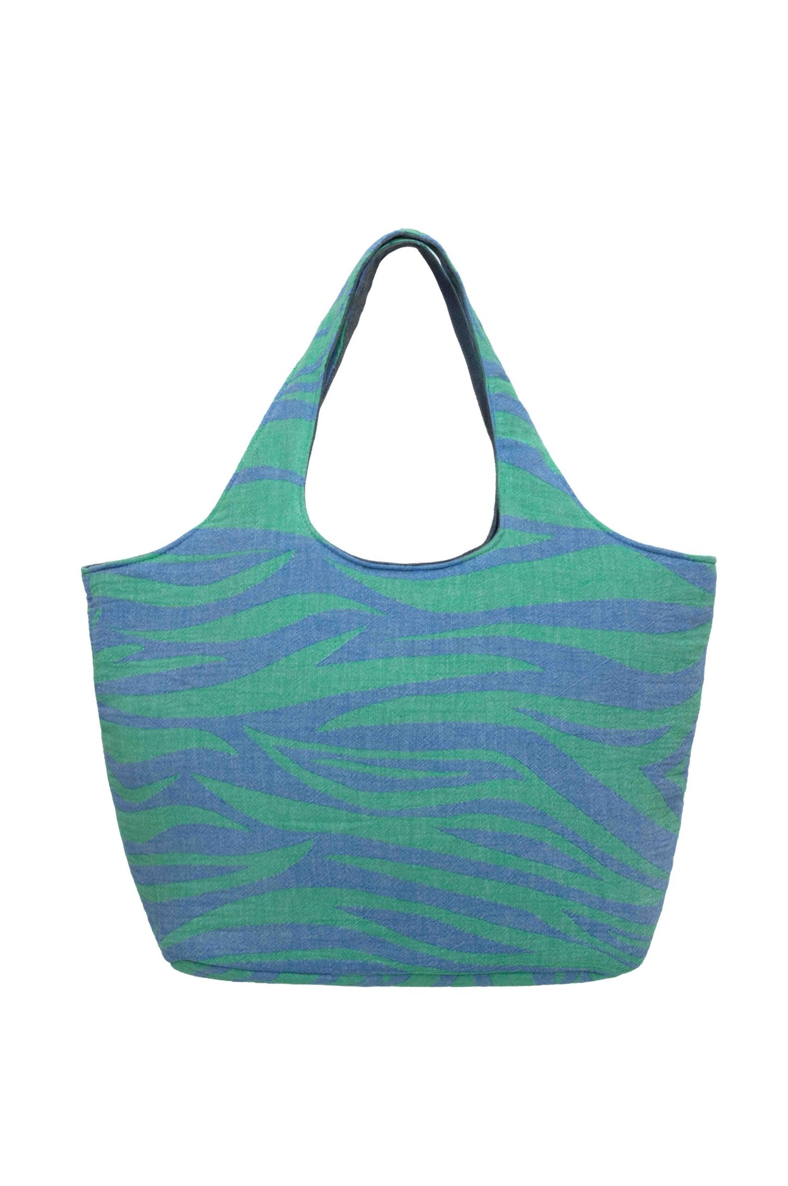 Beach Bag Milos Parl. Blue & Lime