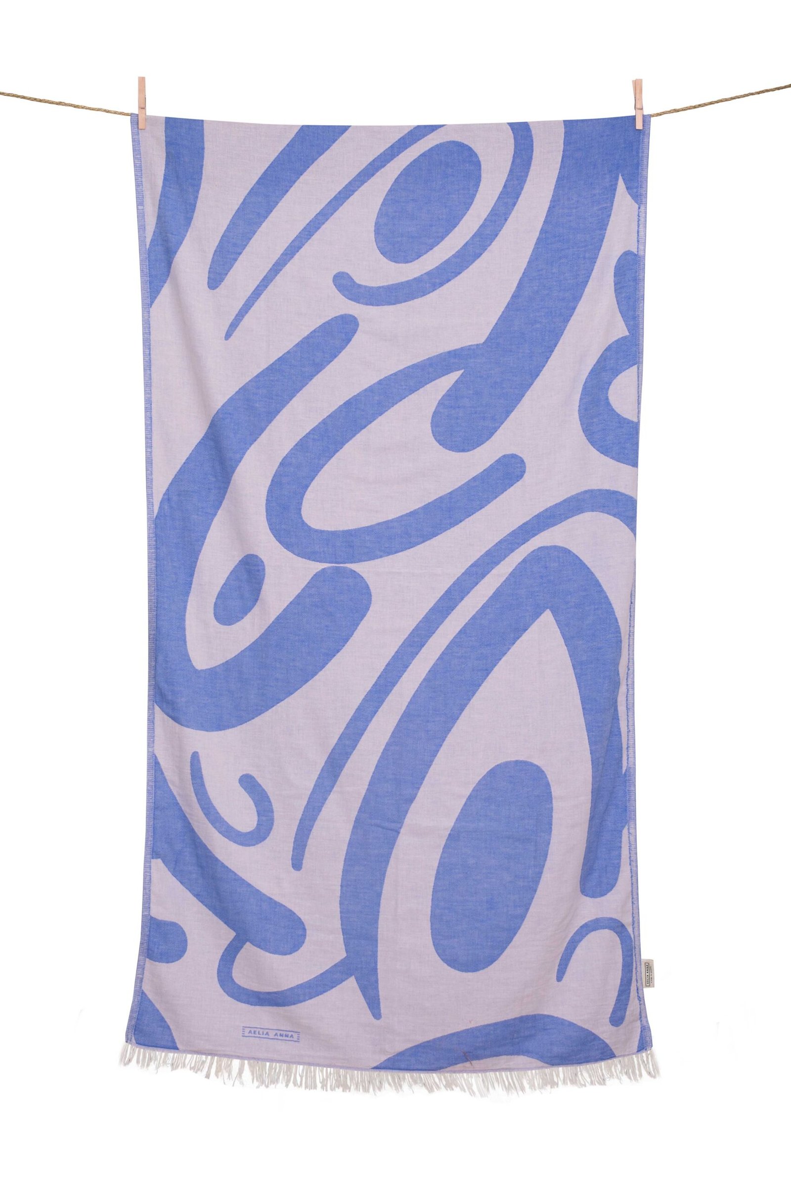 Beach Towel Persefoni Parl. Blue & Natural